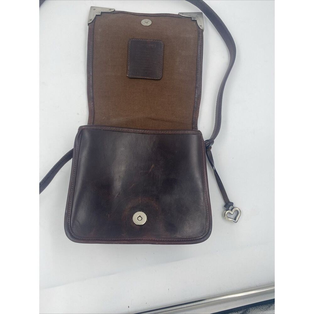 Vintage Brighton Leather Pebbled Brown Croc Embossed Shoulder Bag Purse - Picture 2 of 15